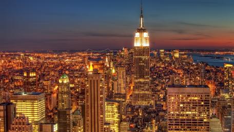 New York City and the Empire State Building wallpaper