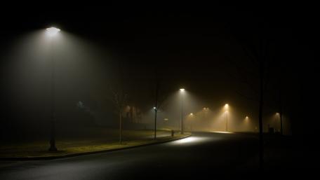 Mysterious Night Streetscape Wallpaper wallpaper