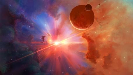 Cosmic Dance of Celestial Bodies wallpaper