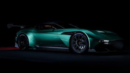 Aston Martin Vulcan in Sleek Midnight Green wallpaper
