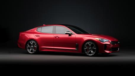 Sleek Red Kia Stinger Wallpaper wallpaper