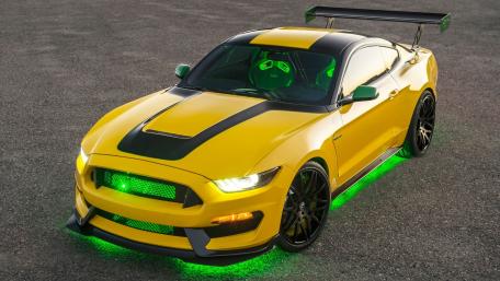Illuminated Power - Ford Mustang Shelby GT350 in Neon Glow wallpaper