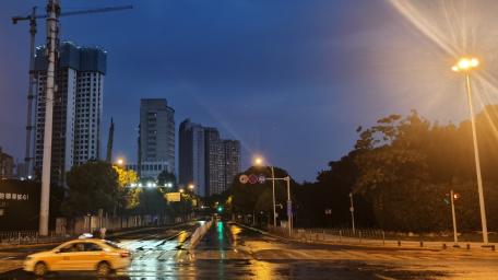 Cityscape at Night with Urban Glow wallpaper