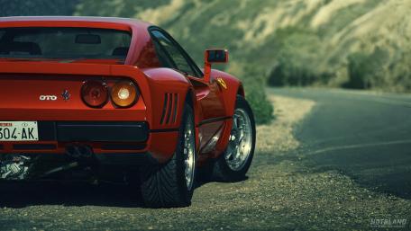 Classic Ferrari 288 GTO on a Scenic Road wallpaper