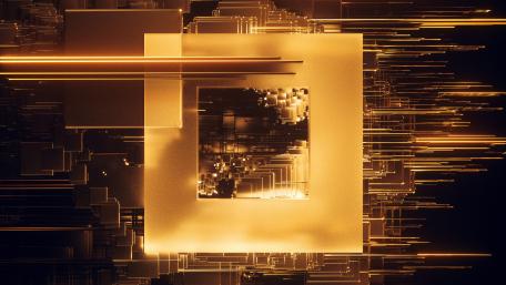Golden Glitch Art for Abstract Lovers wallpaper