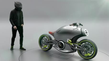 Porsche 618 electric motorcycle wallpaper