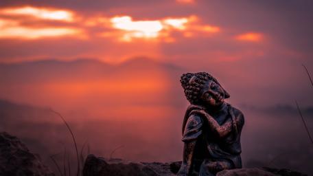 Tranquil Meditation at Dusk wallpaper
