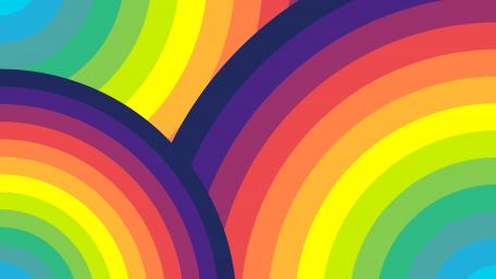 Rainbow Arc Fusion: A Dance of Colors in 8K wallpaper