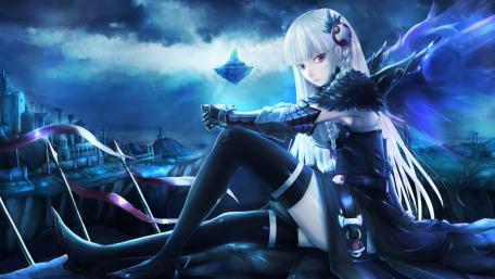 Mystical Evening in a Futuristic World wallpaper