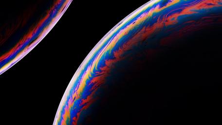 Vibrant Cosmic Bubble Illusion wallpaper
