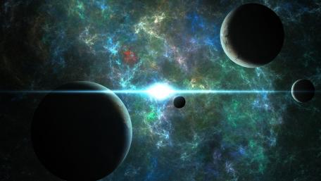 Galactic Wonders in a Cosmic Landscape wallpaper
