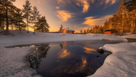 Winter scenery wallpaper