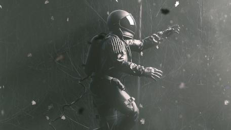 Monochrome Reverie in the Cosmos wallpaper