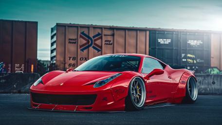 Ferrari 458 Italia in Urban Setting wallpaper