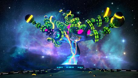 Neon Cosmic Tree in Digital Realm wallpaper