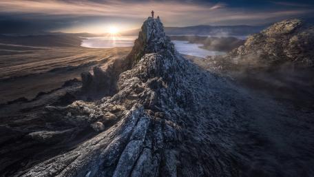Majestic Peaks at Sunrise wallpaper