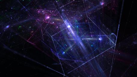 Cosmic Geometry in Motion wallpaper