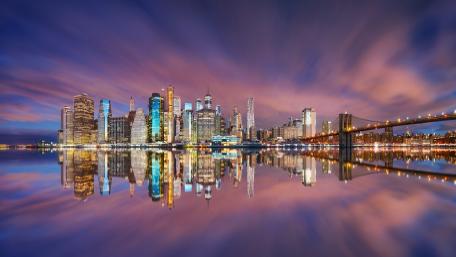 Manhattan city lights wallpaper