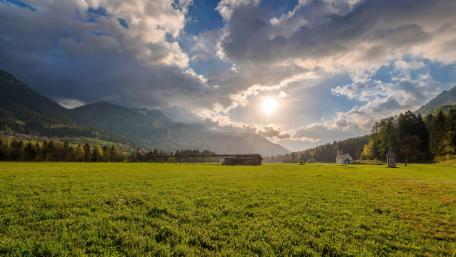Sunrise in Slovenia wallpaper