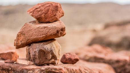 Serenity in Stone Balancing Artistry wallpaper