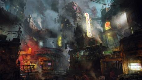 Futuristic Metropolis at Twilight wallpaper