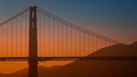 Golden Gate Bridge minimal art wallpaper