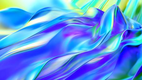 Waves of Chromatic Silk in Blue Harmony wallpaper