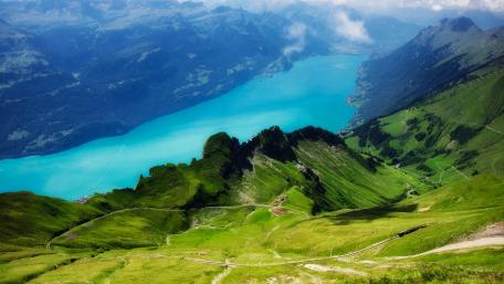 Breathtaking Lake and Mountain View wallpaper