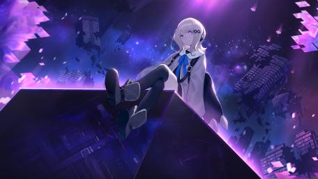 Mystical Nighttime Dreamer in the City wallpaper