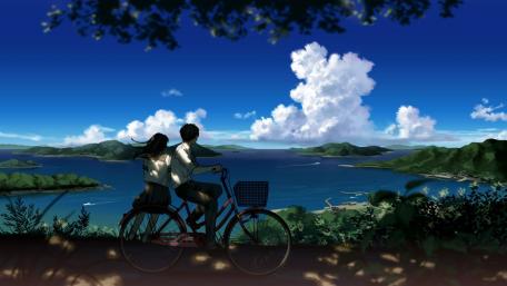 Sunlit Ride by the Bay wallpaper