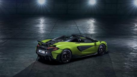 Sleek McLaren 600LT Spider in Stunning Green Design wallpaper