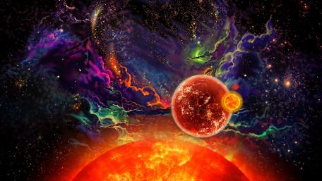 Vibrant Cosmic Dreamscape wallpaper