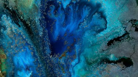 Marbled Ocean Depths Aesthetic wallpaper