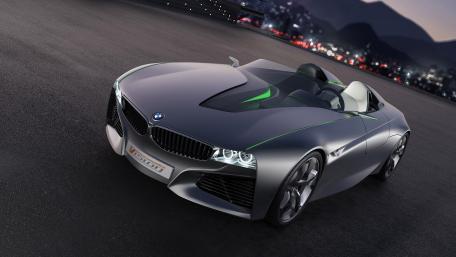 Sleek BMW Vision ConnectedDrive in an Urban Setting wallpaper