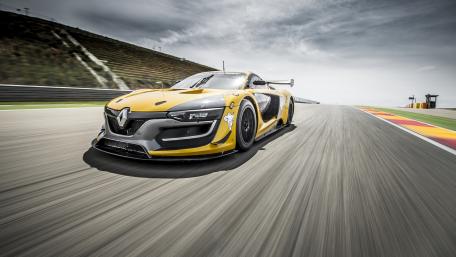 Dynamic Renault R.S.01 Sports Car in Action on Track wallpaper
