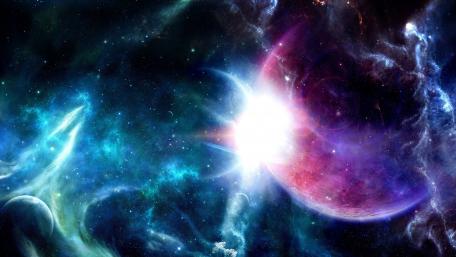 Cosmic Dance of Radiance and Shadows wallpaper