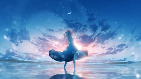 Dreamy Night Dance Under the Moonlight wallpaper