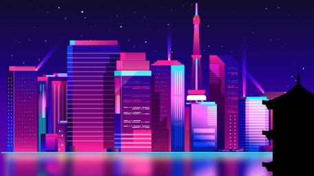 Neon Tokyo City wallpaper