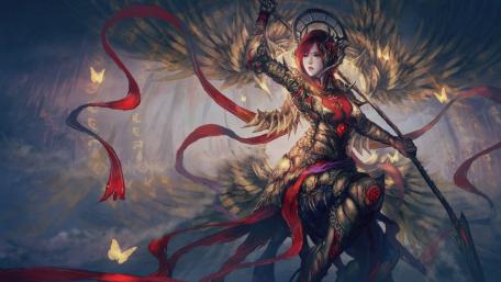 Winged Warrior of the Ethereal Realm wallpaper
