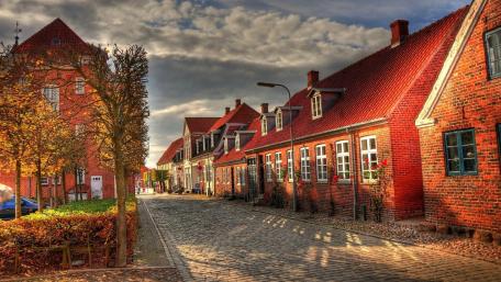Ringkøbing at fall, Denmark wallpaper
