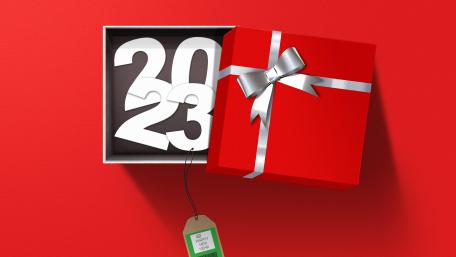2023 New Year in box wallpaper