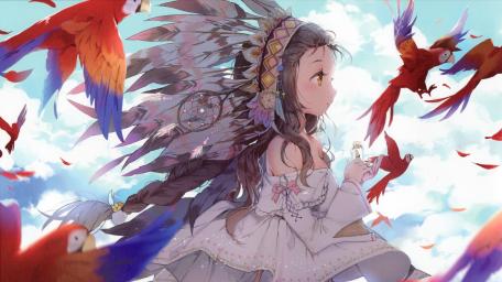 Anime Indian girl wallpaper
