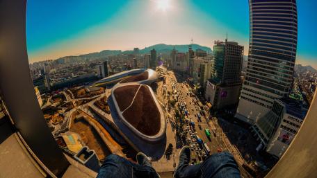 Seoul from above wallpaper