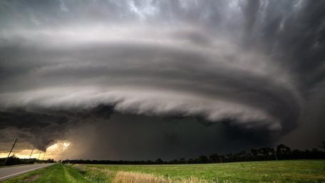 Majestic Storm Over the Prairie wallpaper