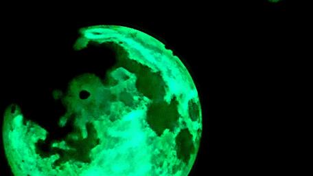 Glowing Moon in Abstract Night Sky wallpaper