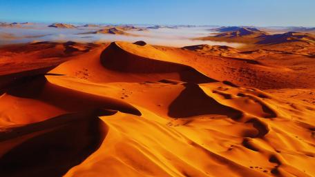 Majestic Desert Dunes at Sunrise wallpaper