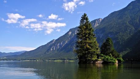 Tranquil Lakeside Serenity in Nature wallpaper