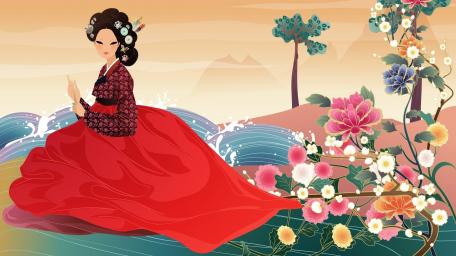 Korean girl wallpaper