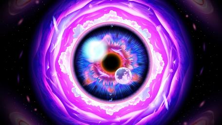 Cosmic Vision in Surreal Purple Hues wallpaper
