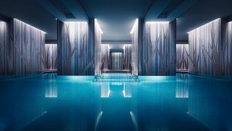Swimming pool in the Four Seasons Hotel London wallpaper